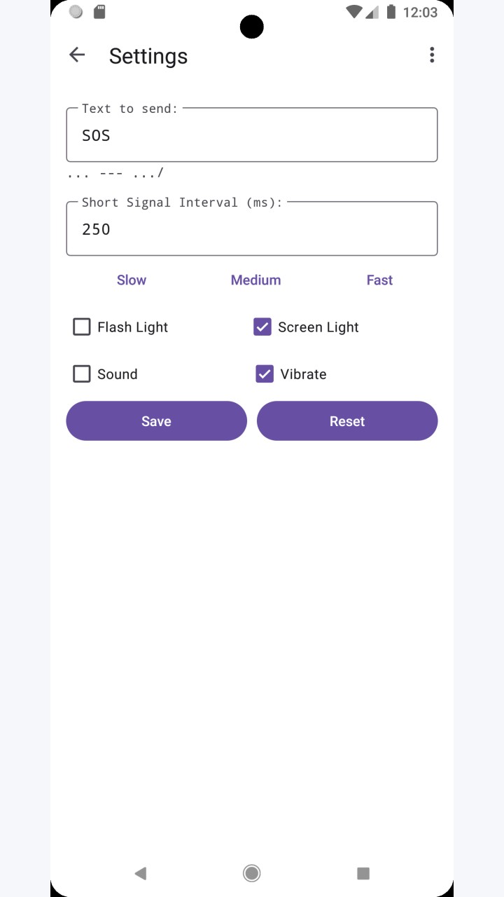 تصویر SOS Flashlight: ابزار پیشرفته کد مورس