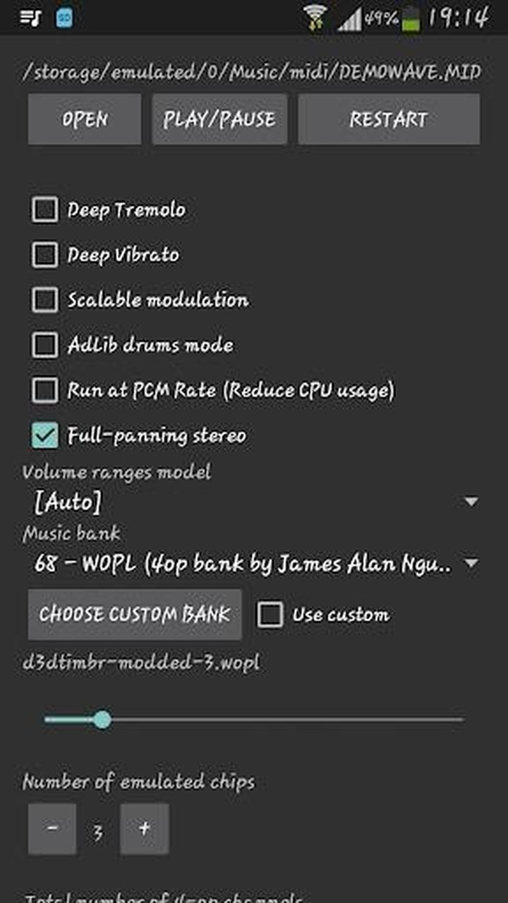 تصویر ADLMIDI Player
