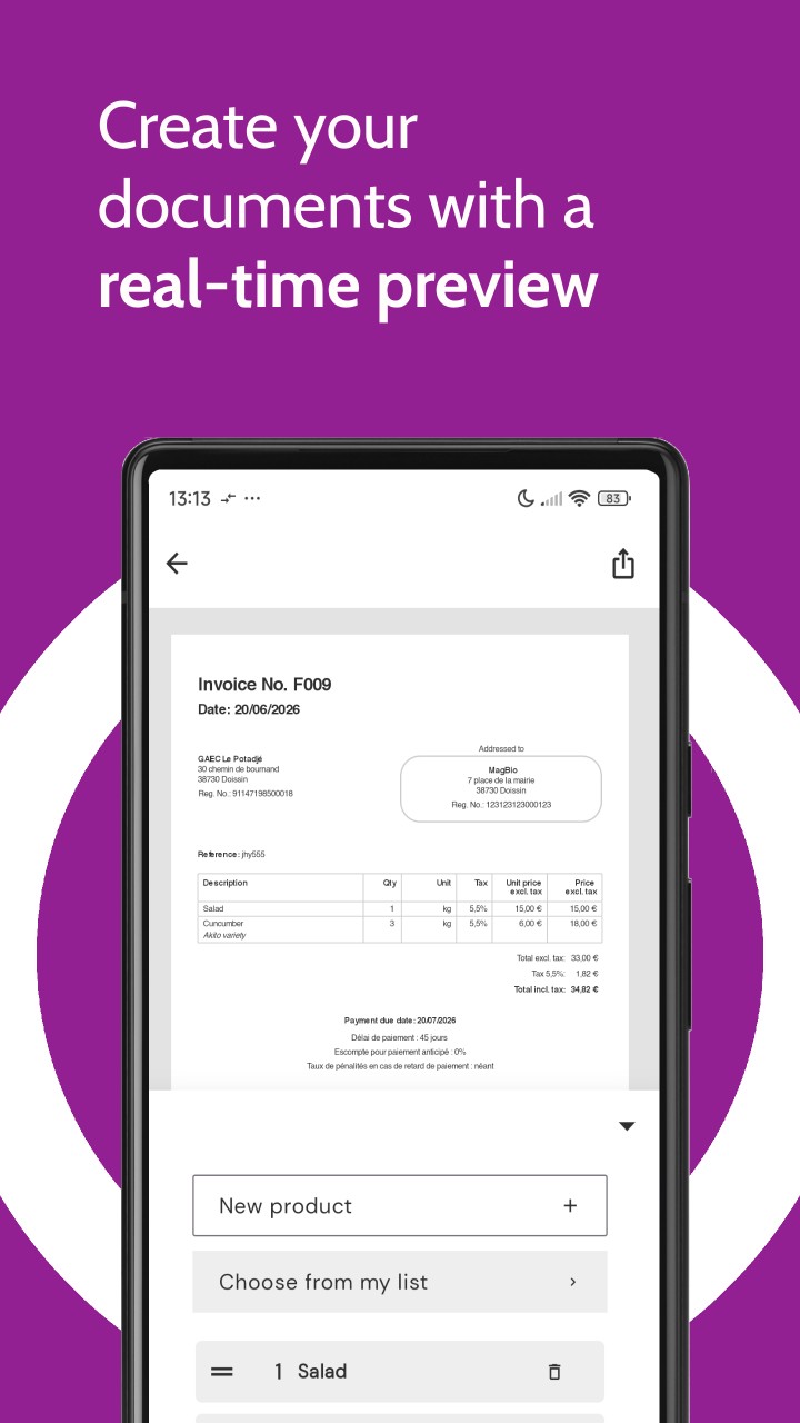 تصویر فاکتور، قیمت، رسید تحویل