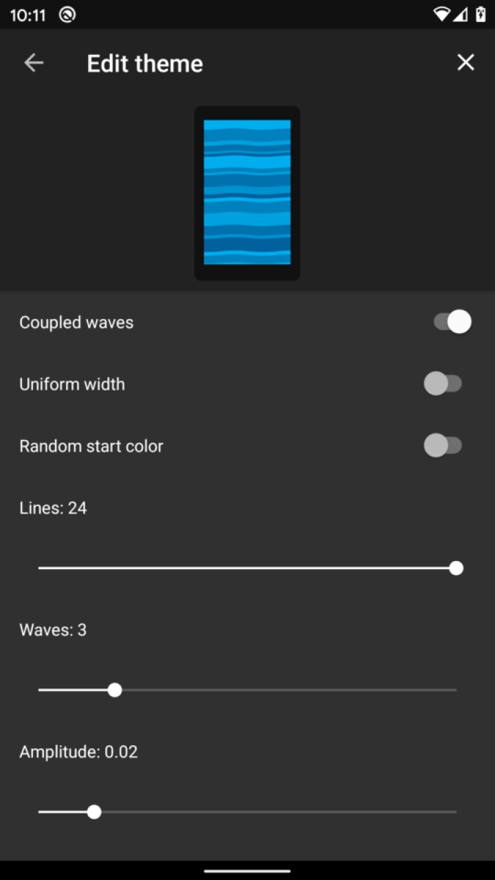 تصویر Wavy Lines Live Wallpaper