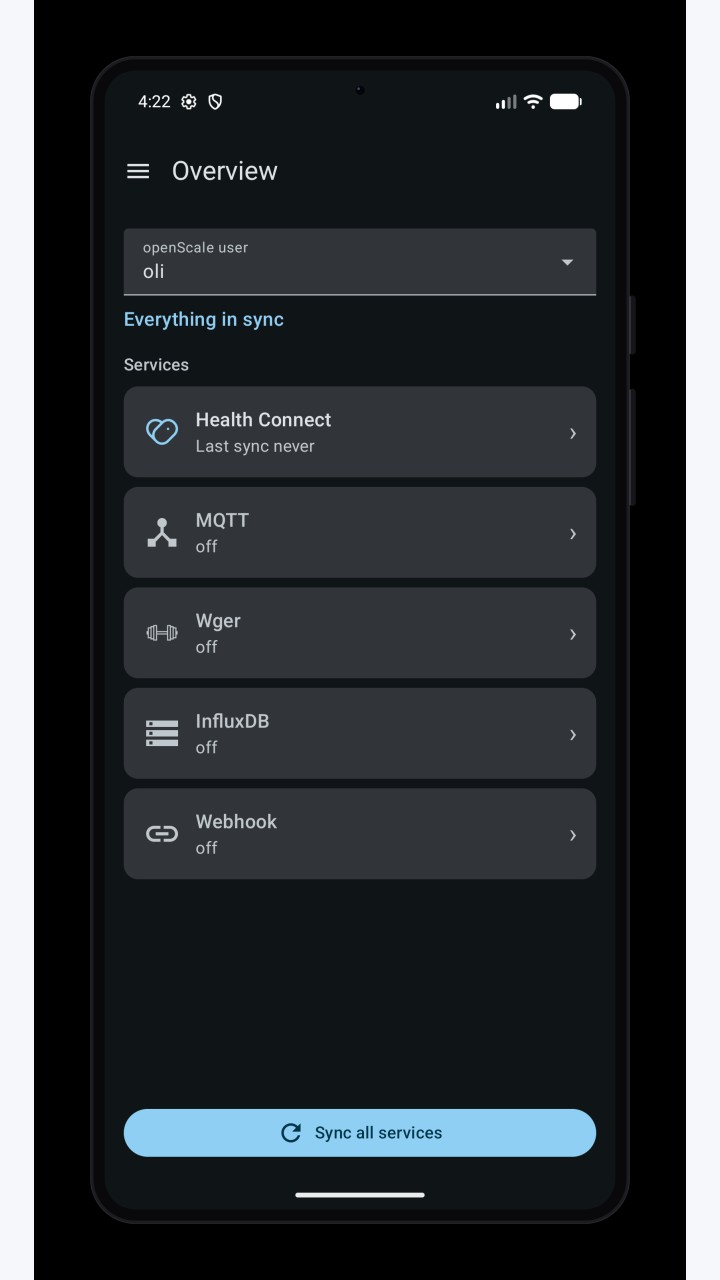 تصویر openScale sync