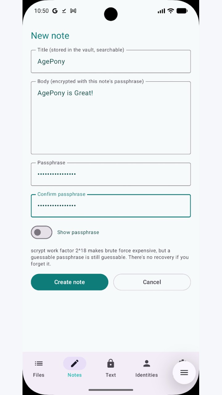 تصویر AgePony: رمزگذاری و امضا