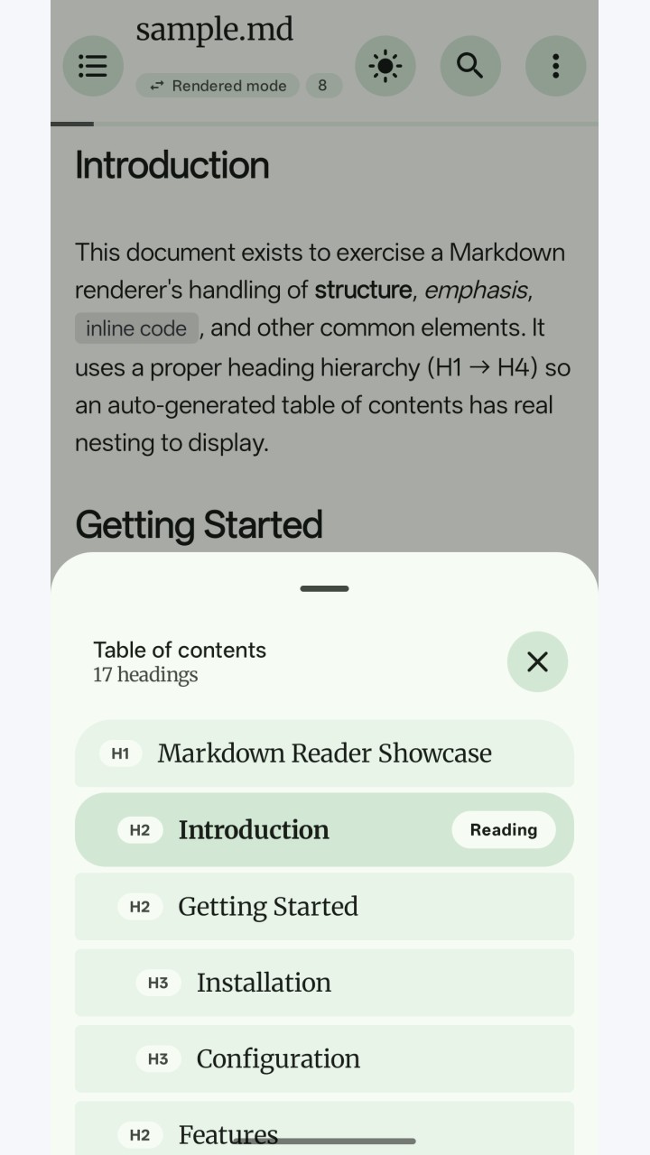 تصویر MarkReader - خواننده Markdown