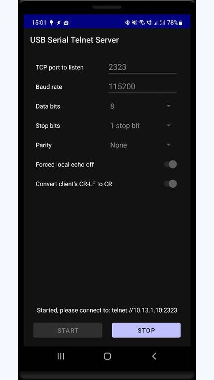 تصویر سرور سریال USB تلنت