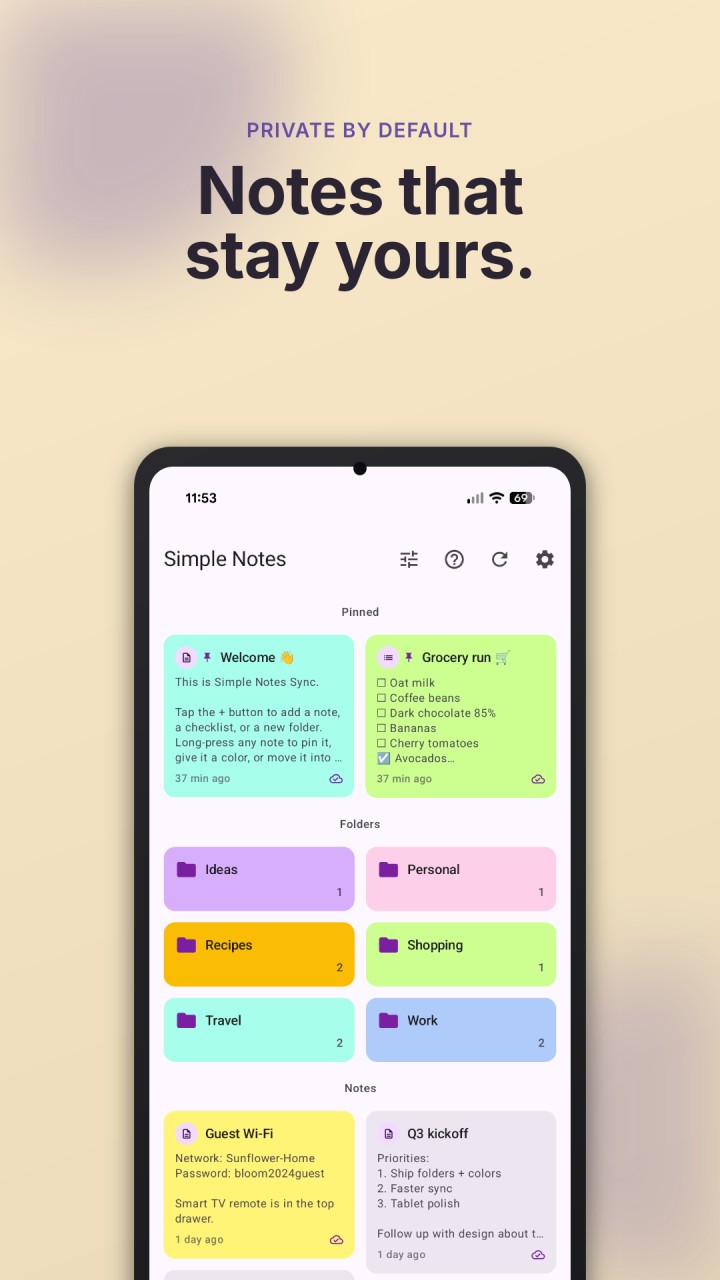 تصویر Simple Notes Sync