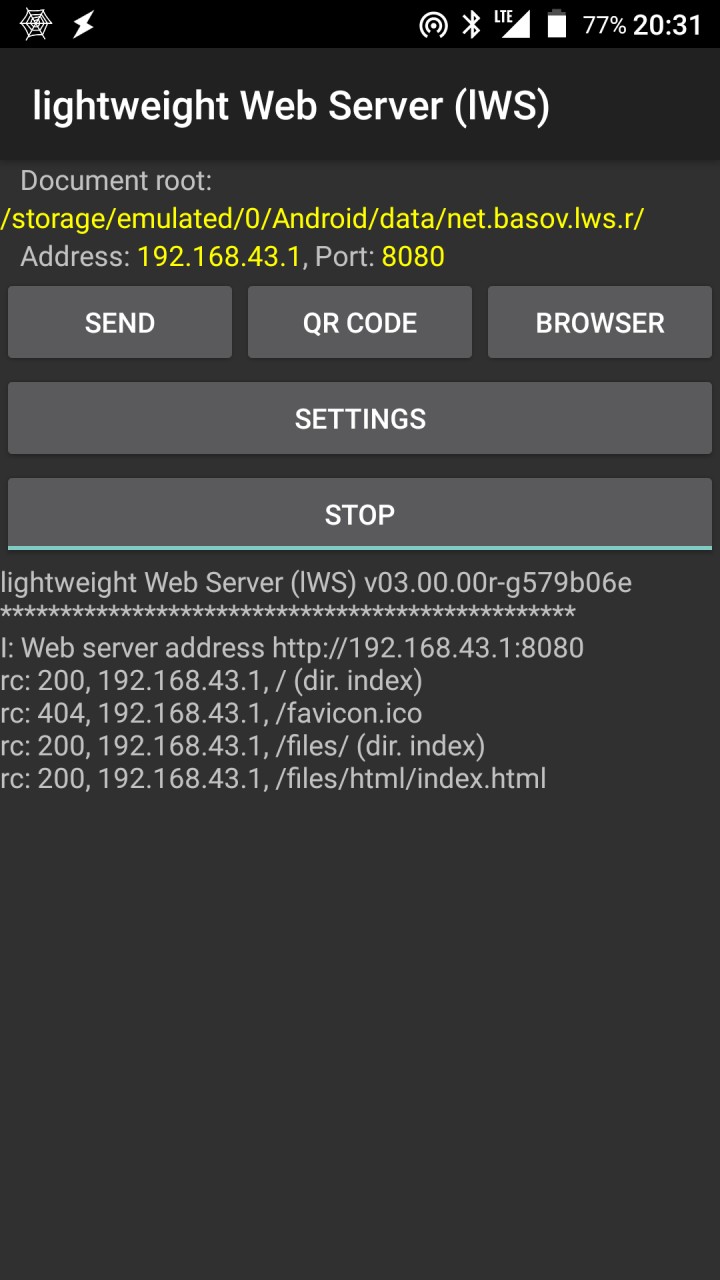 تصویر lWS - وب سرور سبک وزن