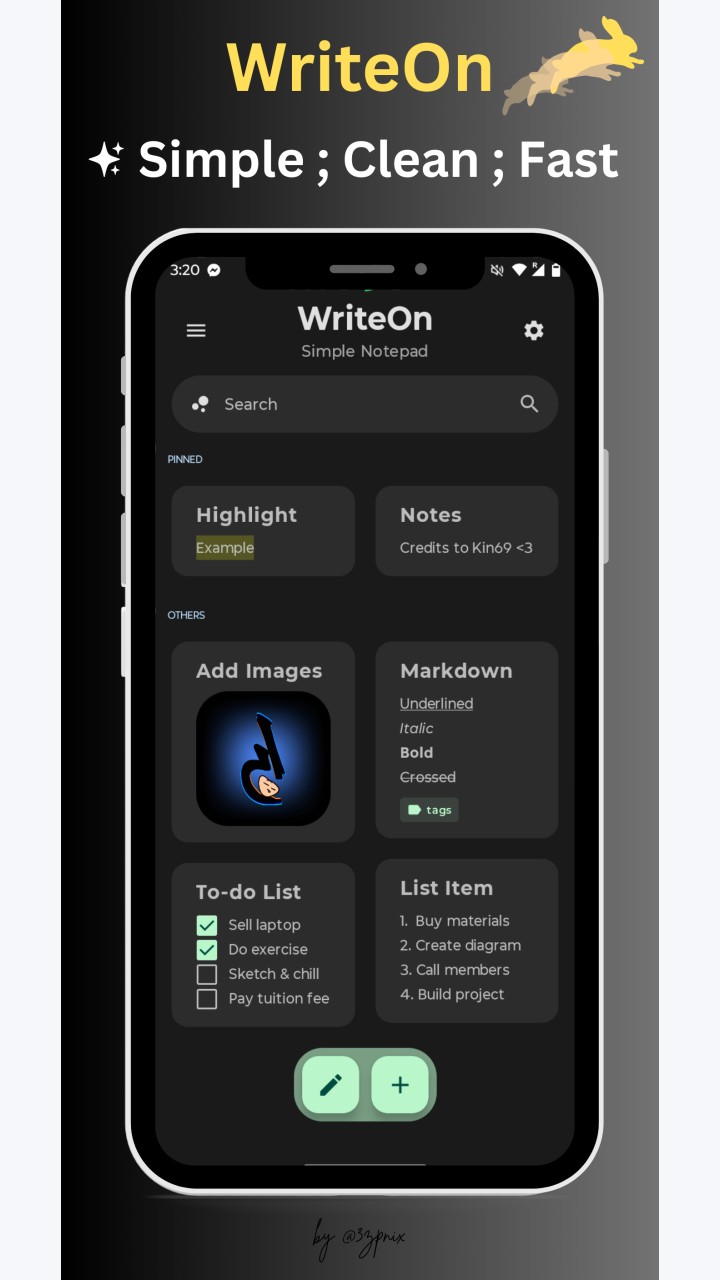 تصویر WriteOn: یادداشت‌برداری ساده