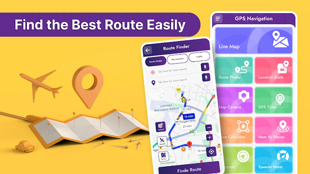 تصویر ناوبری GPS، نقشه‌های راه
