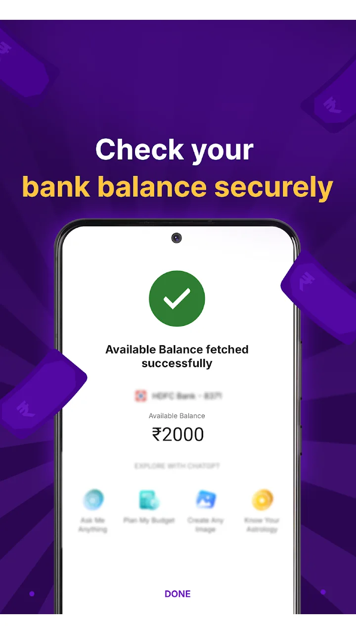 تصویر پرداخت‌های UPI، وام، اپلیکیشن