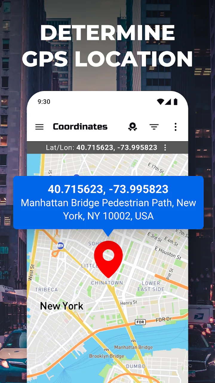 تصویر نقشه مکان‌یابی مختصات GPS