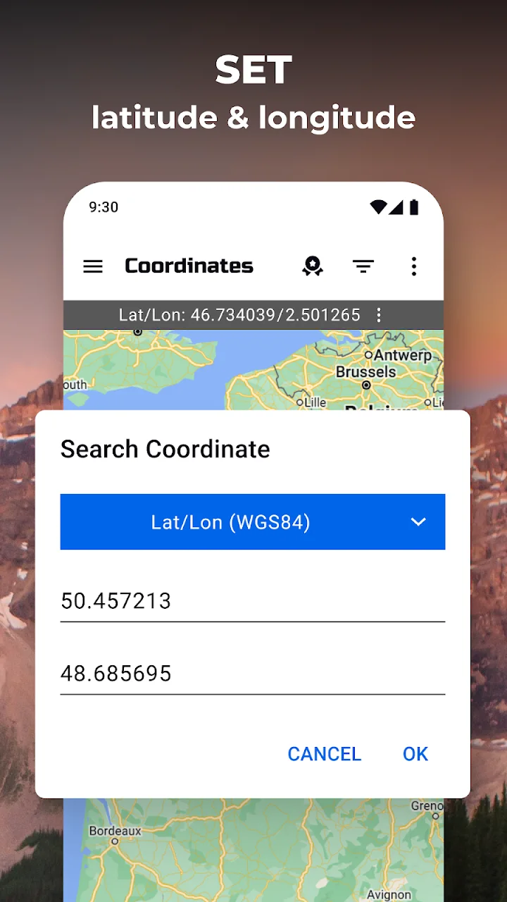 تصویر نقشه مکان‌یابی مختصات GPS