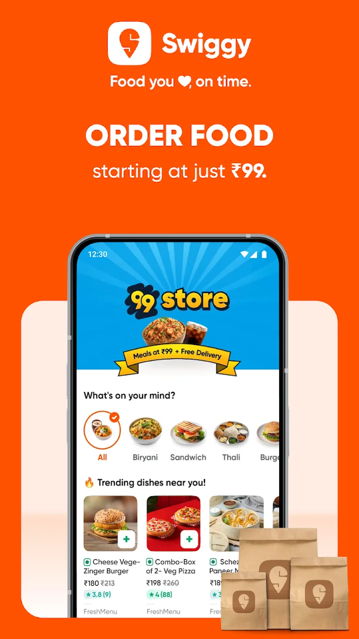تصویر Swiggy: غذا، اینستامارت و داین‌اوت