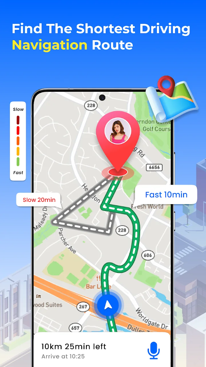 تصویر نمای نقشه زمین ماهواره GPS