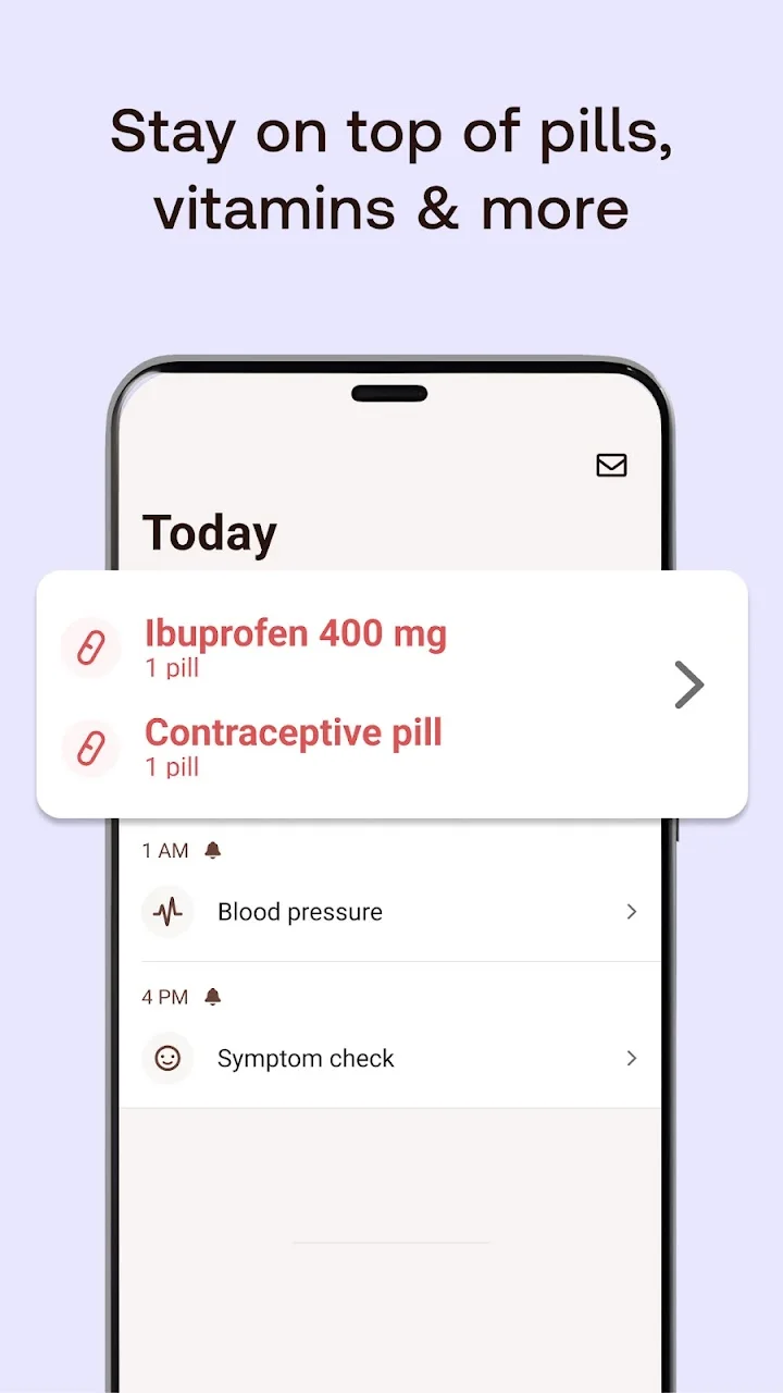 تصویر یادآوری داروها و قرص‌ها MyTherapy