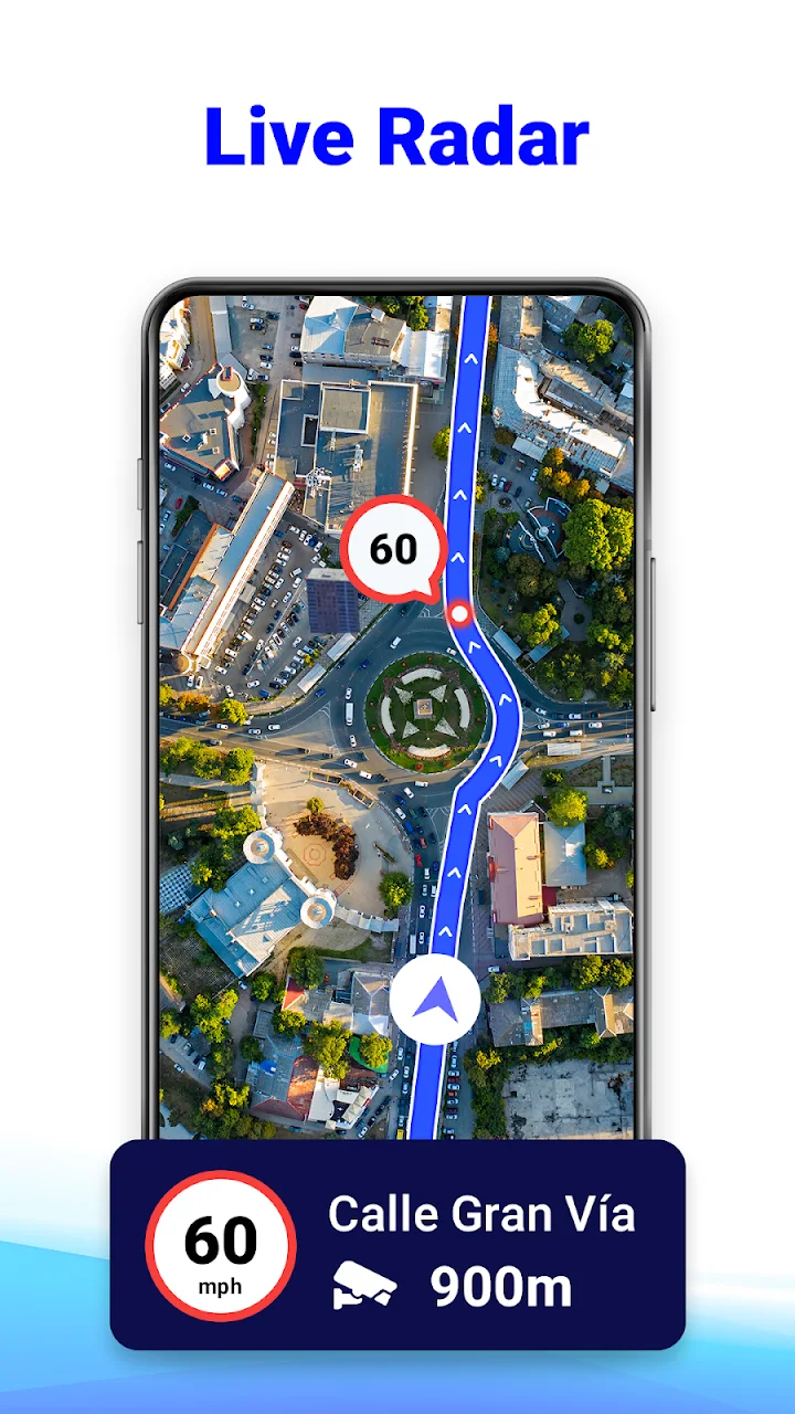 تصویر برنامه‌ریز مسیر GPS: نقشه رادار