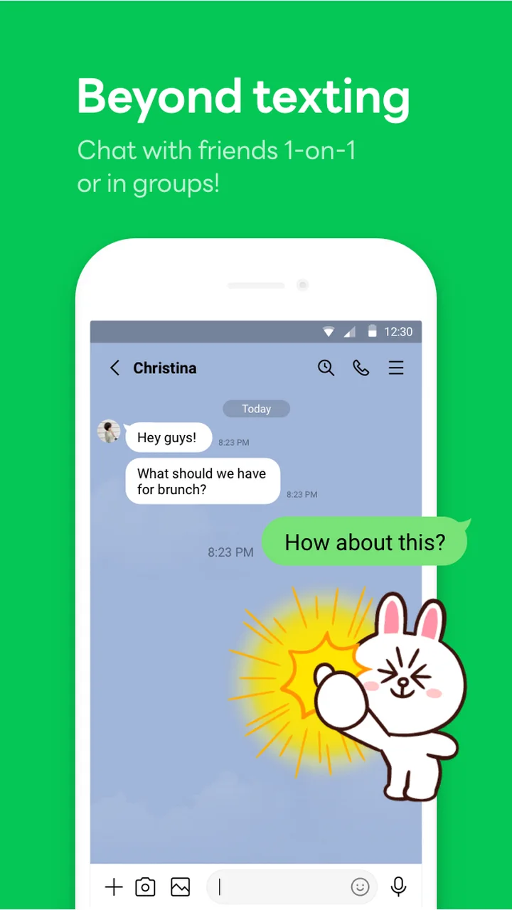 تصویر LINE: تماس‌ها و پیام‌ها