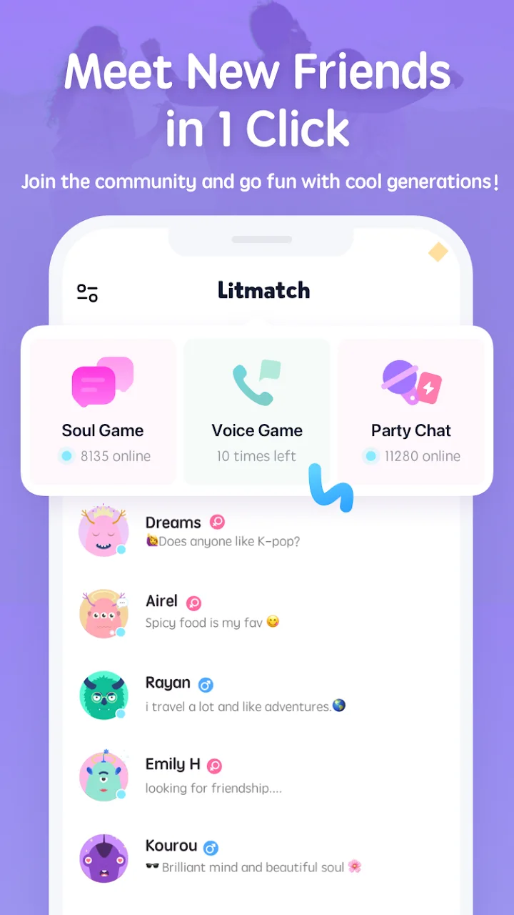 تصویر Litmatch—برقراری دوستی‌های جدید