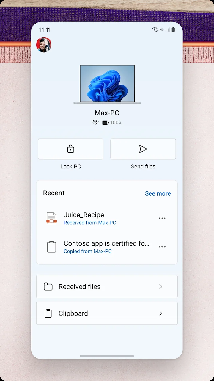 تصویر لینک به ویندوز
