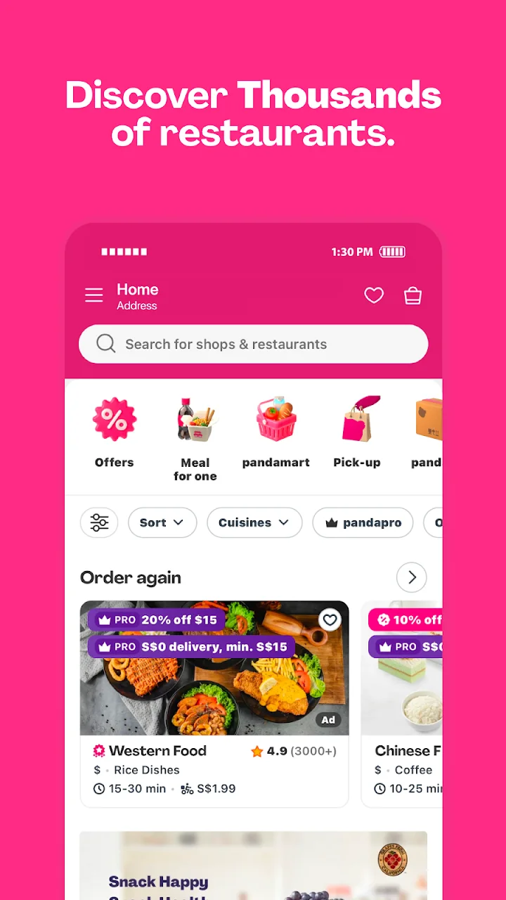 تصویر foodpanda: غذا و مواد غذایی