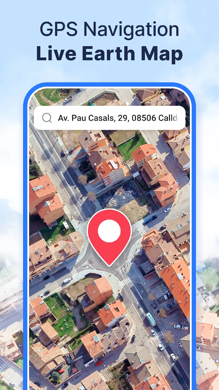 تصویر ناوبری GPS: نقشه زمین زنده