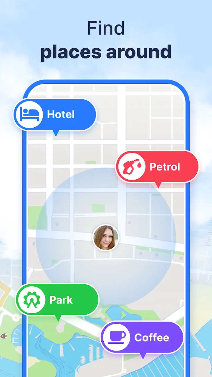 تصویر ناوبری GPS: نقشه زمین زنده