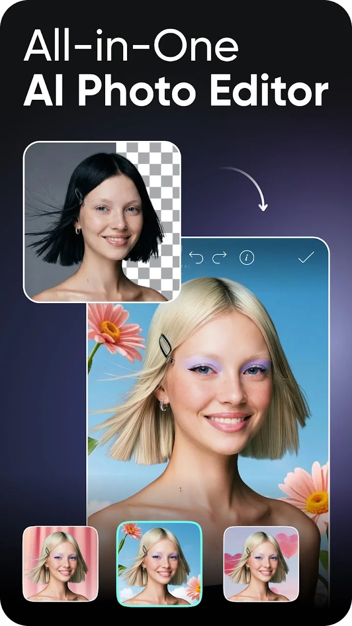 تصویر ویرایشگر عکس و ویدیو هوش مصنوعی Picsart AI
