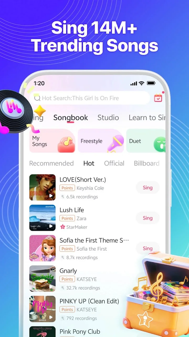 تصویر StarMaker: آهنگ‌های کراوک با اپلیکیشن‌های صوتی
