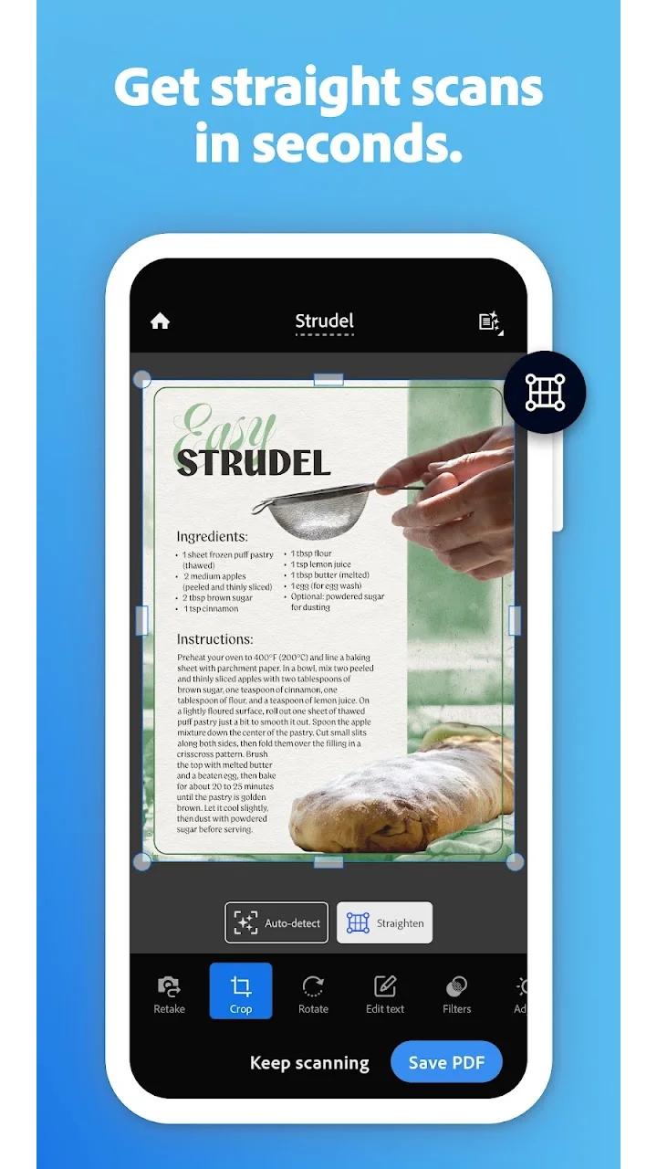 تصویر اسکنر PDF هوش مصنوعی ادوبی، OCR
