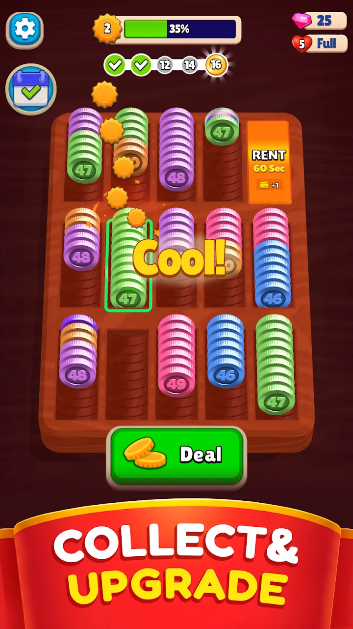 تصویر Pocket Sort: Coin Merge Puzzle