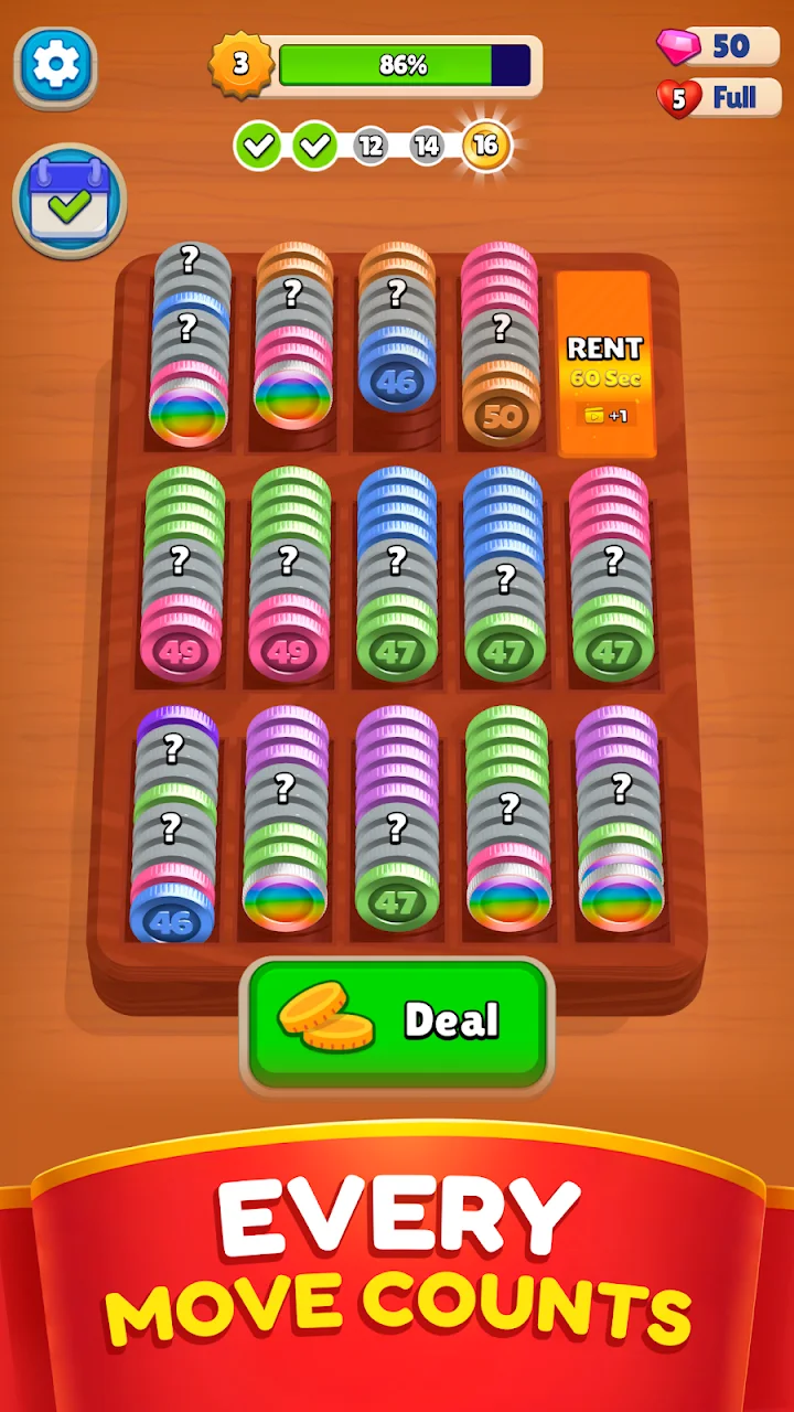 تصویر Pocket Sort: Coin Merge Puzzle
