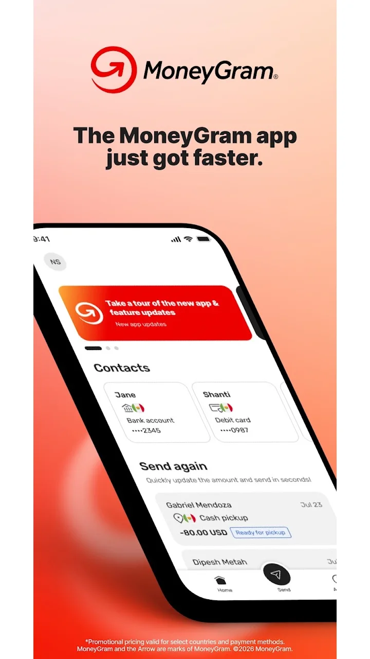 تصویر MoneyGram® : ارسال پول آنلاین